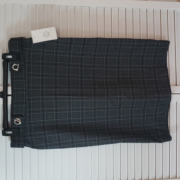Linda Matthews Womens Plaid Pencil Skirt - Picture 1 of 9